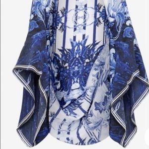 Ted Baker London blue silk cape scarf